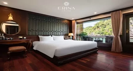 Erina Cruise Junior Suite Erina Cruise Junior Suite bedroom with private balcony