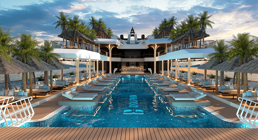 Dolphin Halong Bay Day Cruise - Poolside Retreat Lounge