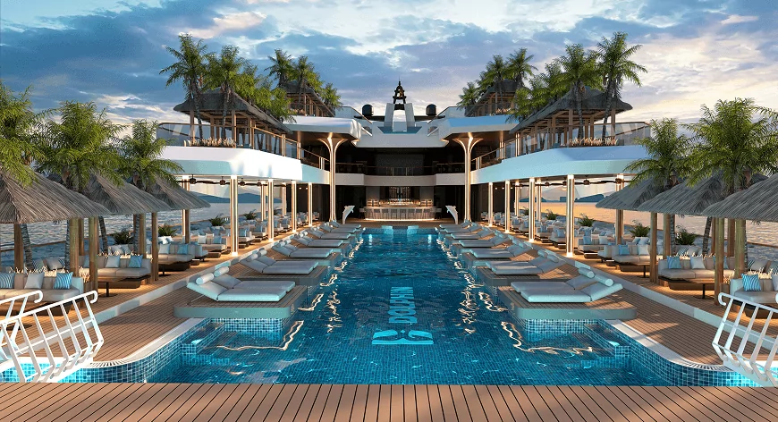 Dolphin Halong Bay Day Cruise - Poolside Retreat Lounge