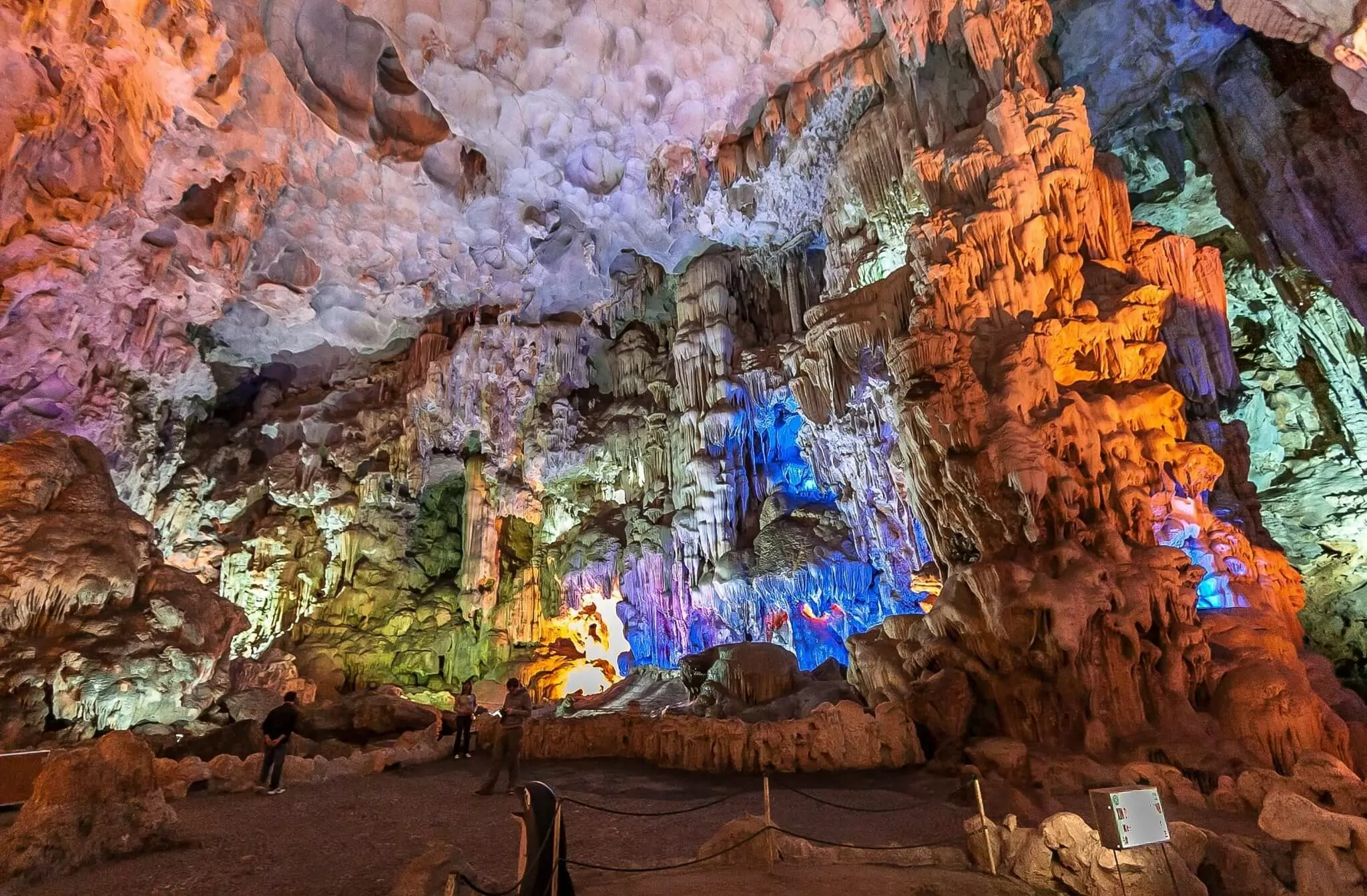 Inside Sung Sot Cave, one of Halong Bay's most famous attractions