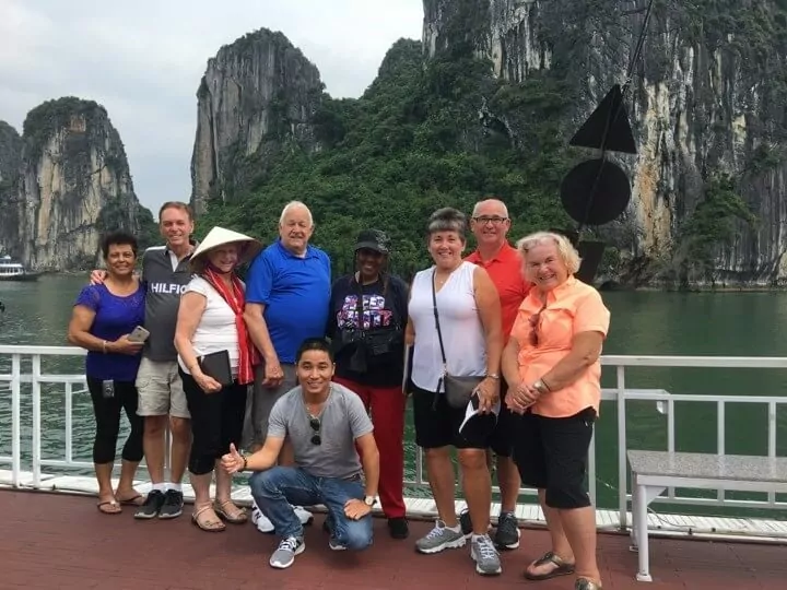 Halong Tour Expert team at Halong Bay — locally based in Hanoi since 2012