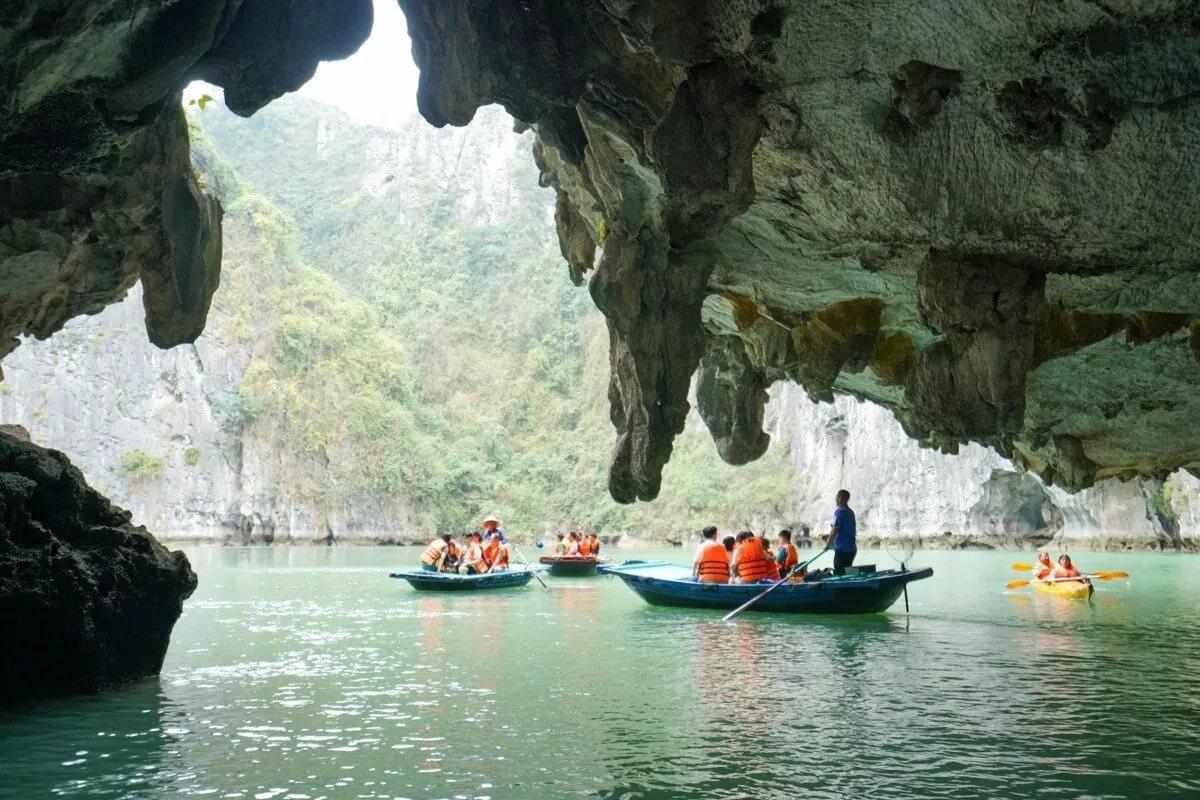 Kayaking Experience & Boat Rowing in Luon Cave Halong Bay Vietnam