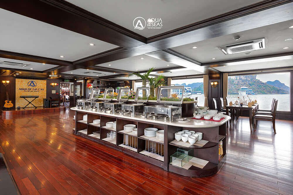 Buffet counter in the restaurant on Aqua Of The Seas Cruise