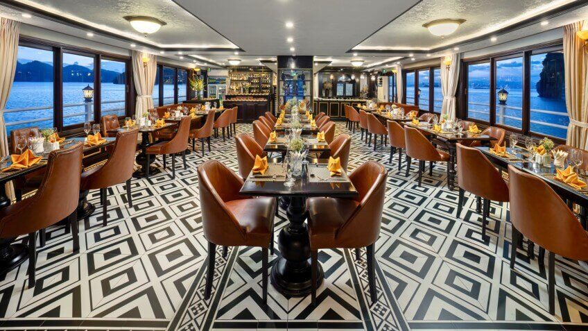 Onboard restaurant of Athena Royal Cruise Halong Bay