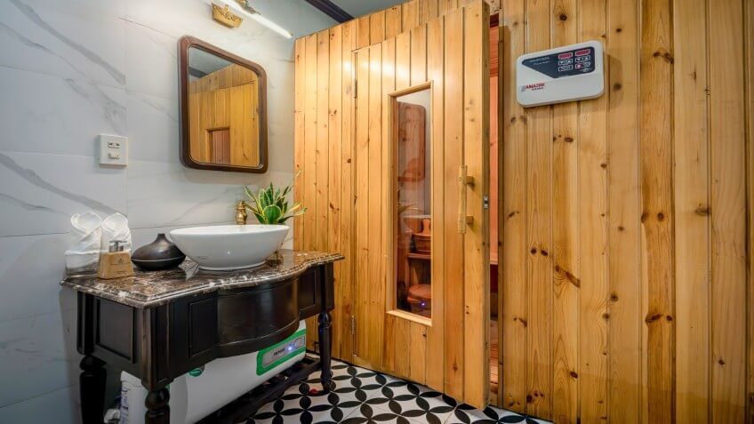 Sauna room onboard Athena Royal Cruise Halong Bay
