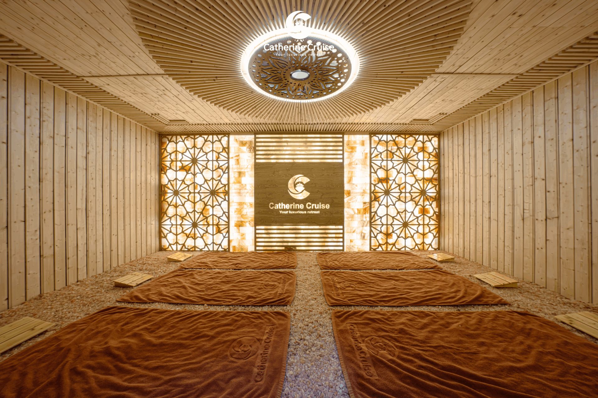 Himalayan salt sauna room aboard Catherine Cruise Halong Bay