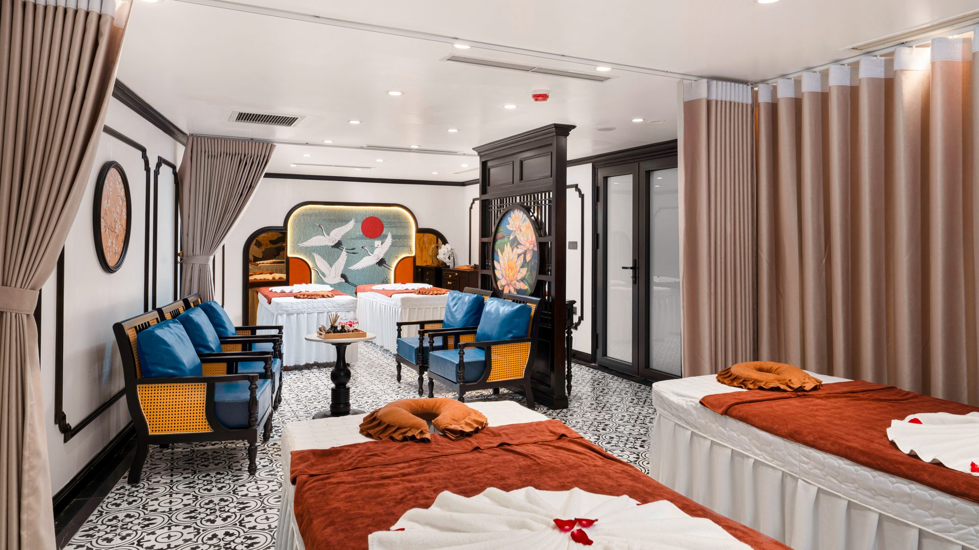 Catherine Cruise Halong Bay spa room with multiple massage tables