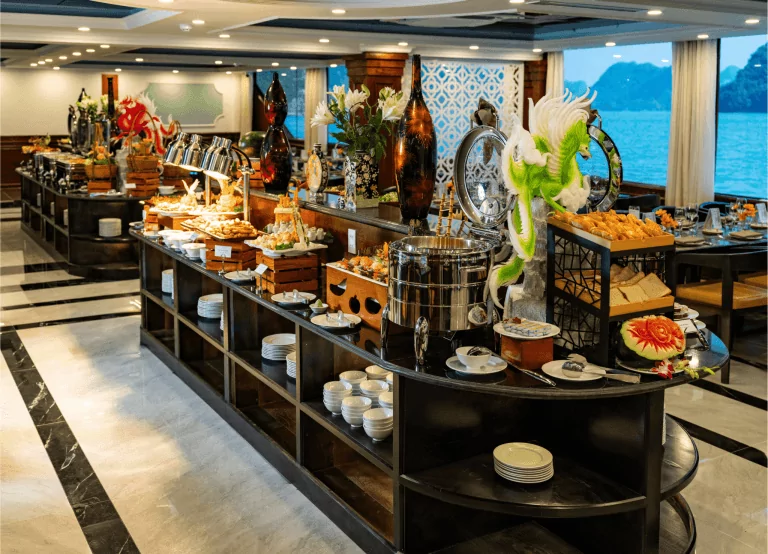 Hera Luxury Day Cruise Lan Ha Bay - Buffet Seafood Display