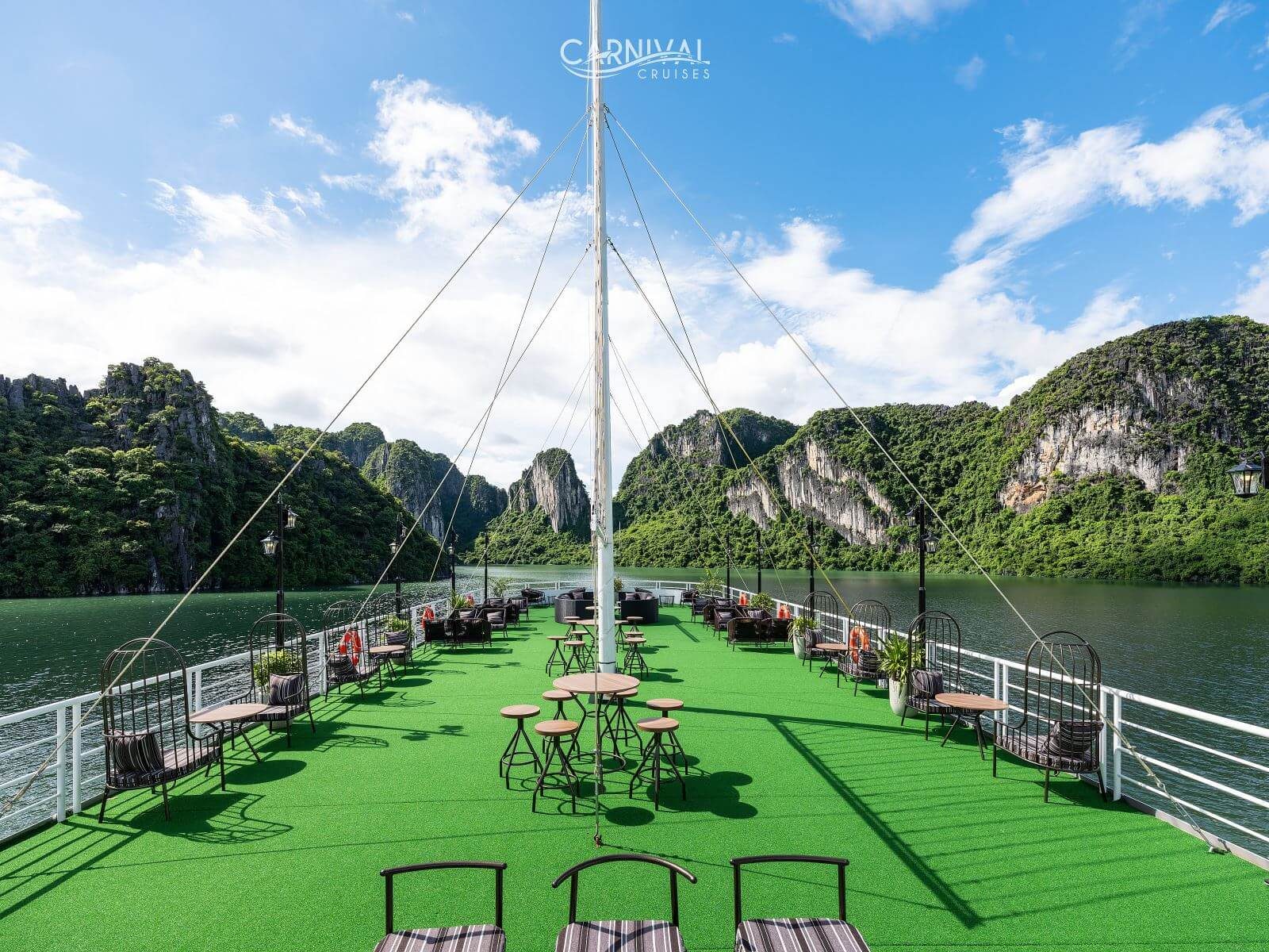 Carnival Day Cruise Sundeck Lounge Halong Bay