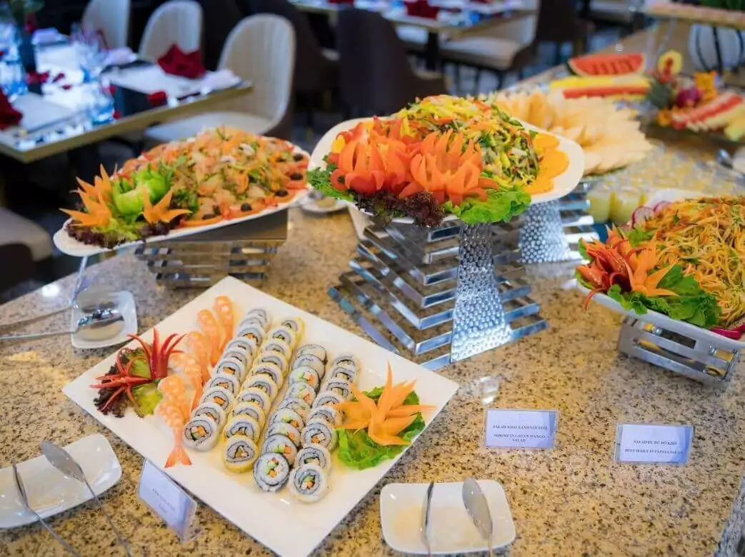 Vera Day Cruise – Buffet lunch salad and sushi
