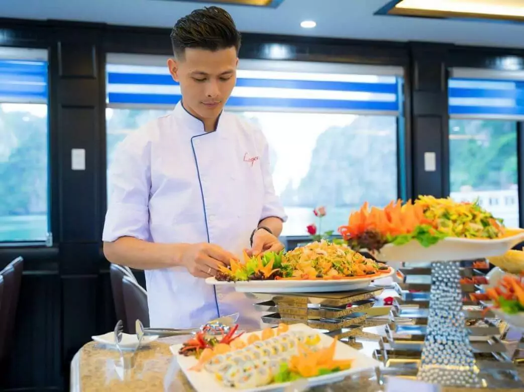 Vera Day Cruise – Chef preparing buffet lunch