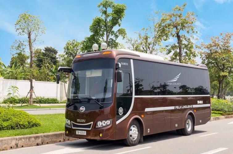Vera Day Cruise – Limousine Bus Transfer Vera Cruises limousine bus for Hanoi to Halong Bay transfer
