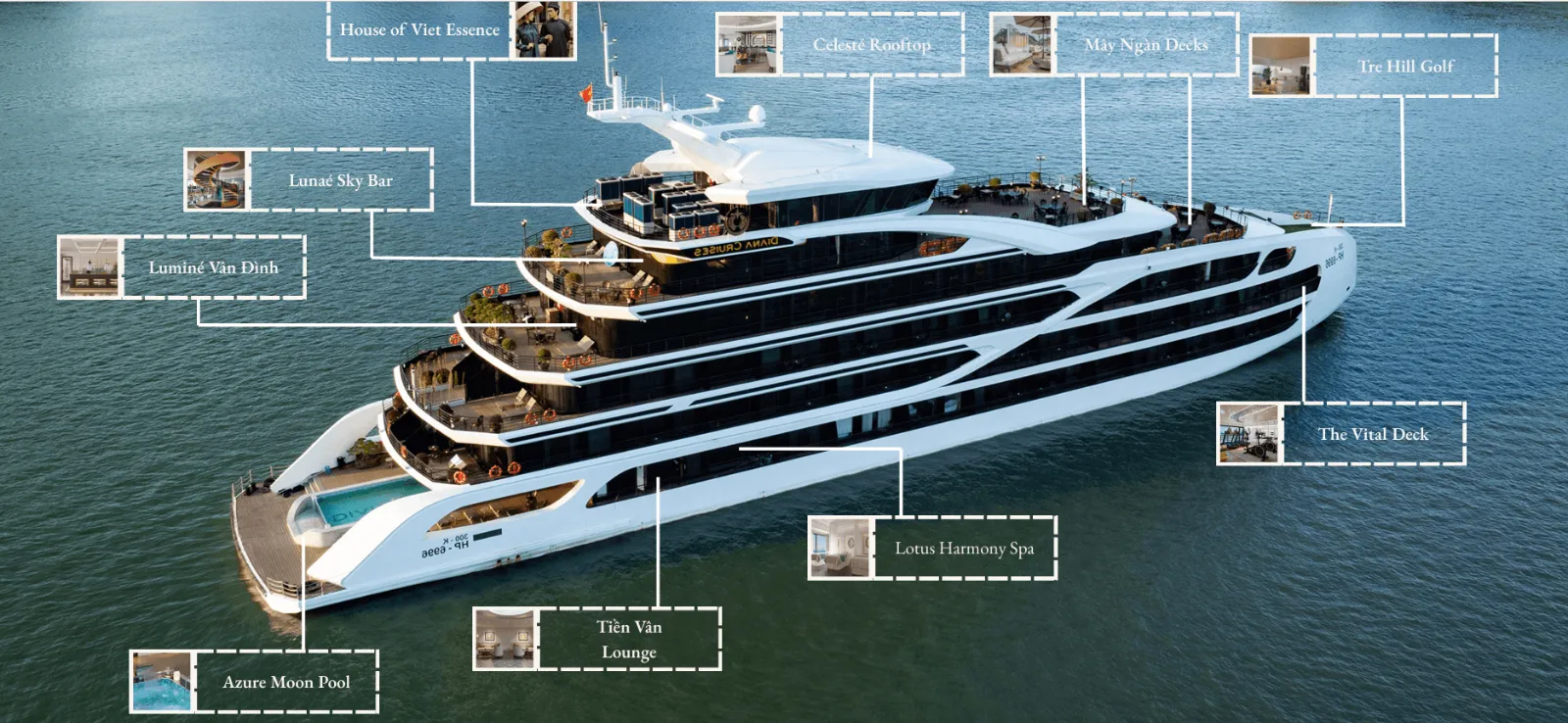 Diana Cruise Onboard Facilities Map