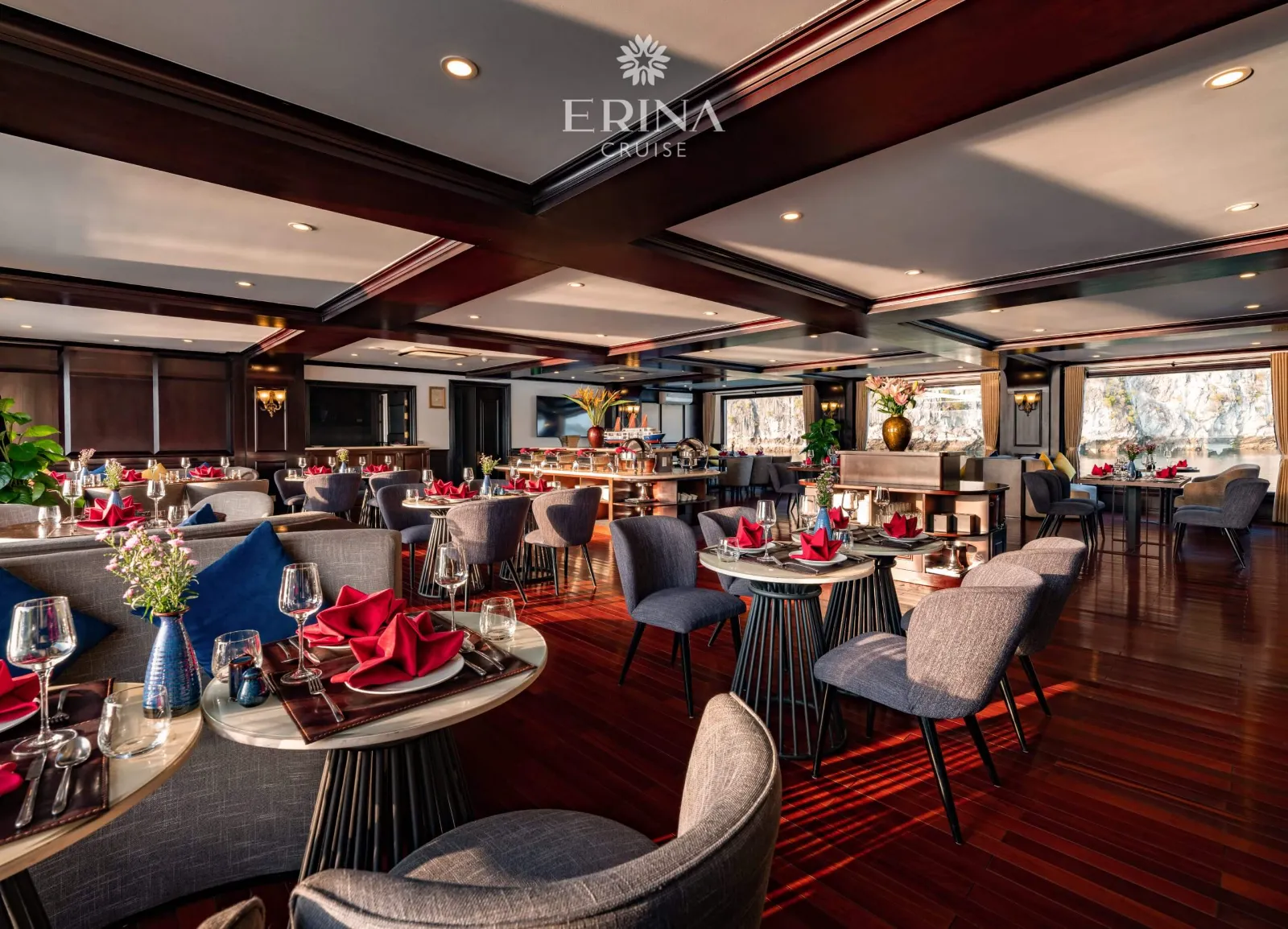 Erina Cruise Restaurant – Dining Area Erina Cruise restaurant dining area with bay view