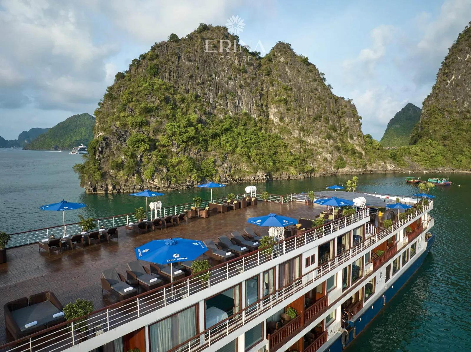 Erina Cruise Ship Beside Limestone Karst