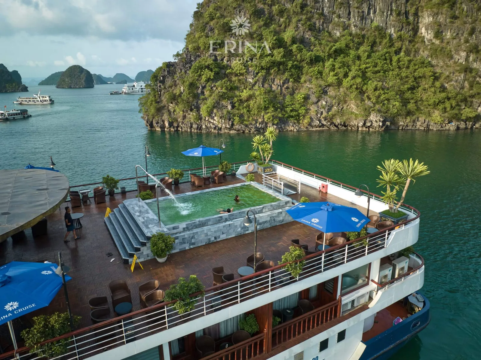 Erina Cruise Swimming At Rooftop Pool