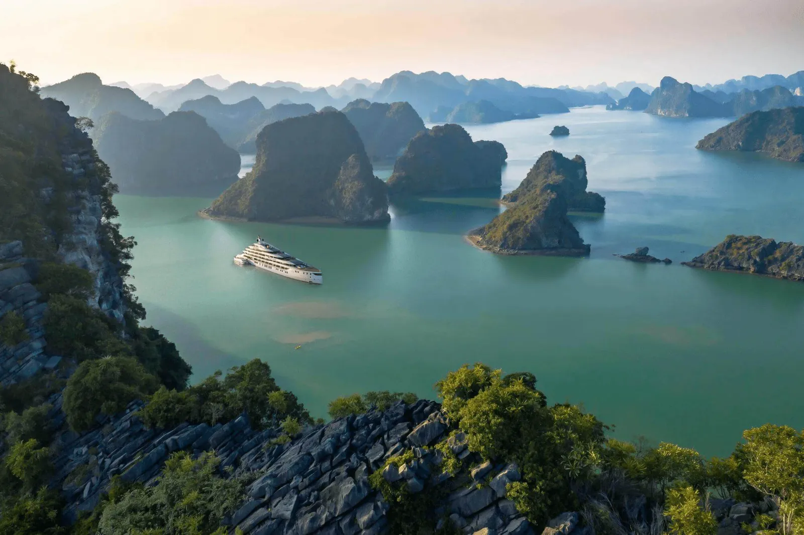 Grand Pioneers Cruise 1 Aerial View Among Karst Islands
