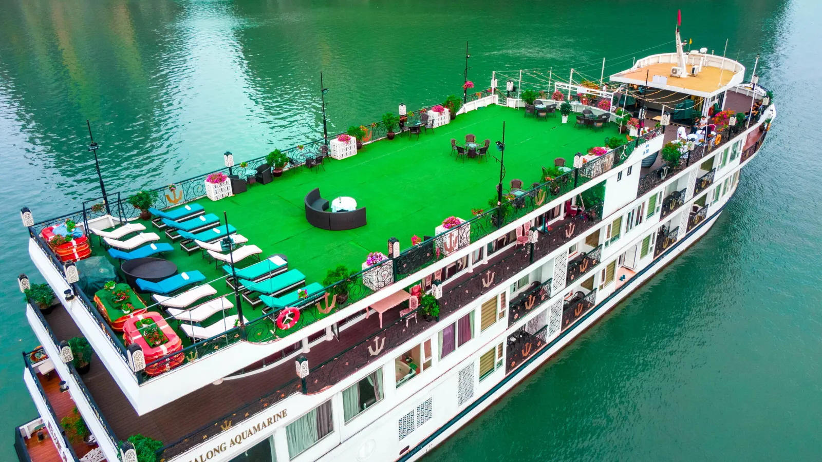 Halong Aquamarine Cruise Exterior View Close Up