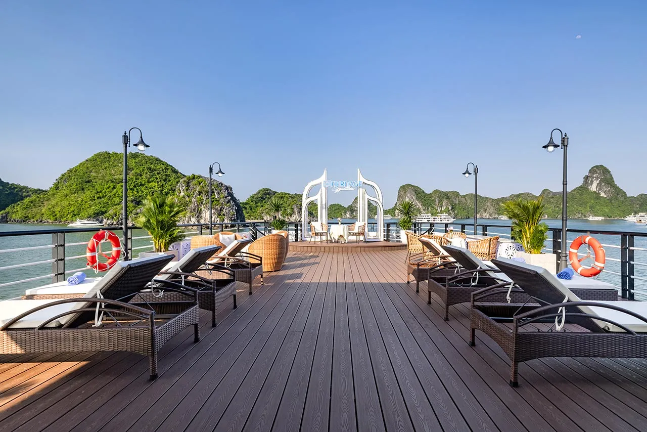 Halong Heritage Signature Day Cruise Sundeck With View