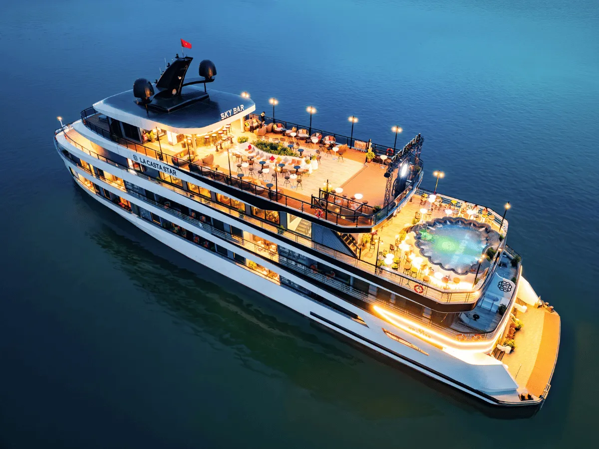 La Casta Star Cruise Aerial Night View