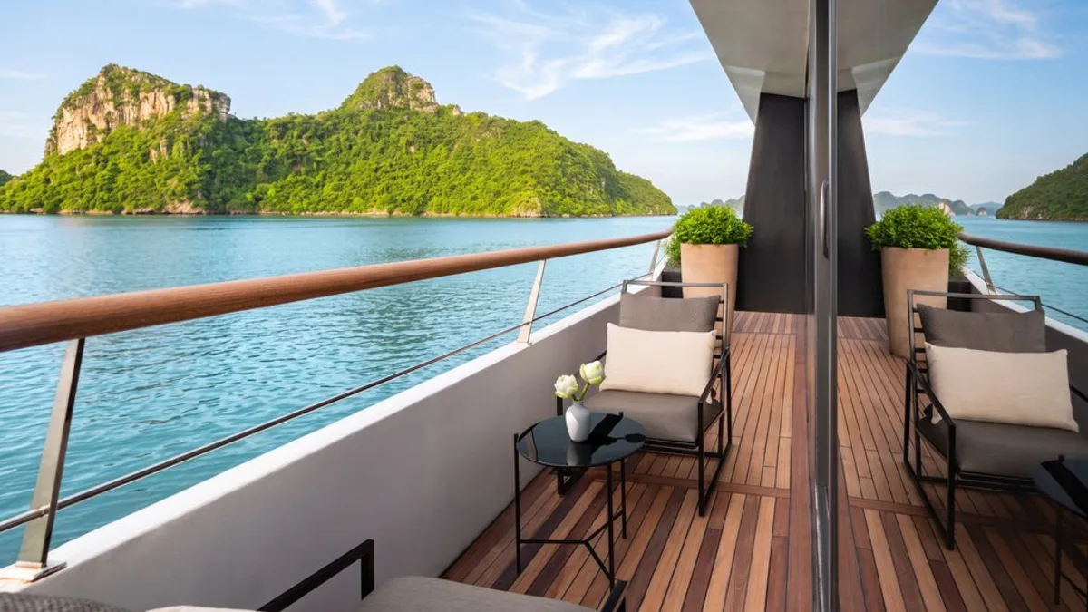 Balcony of the Ocean View Connecting Suite on La SEN of the Bay Cruises