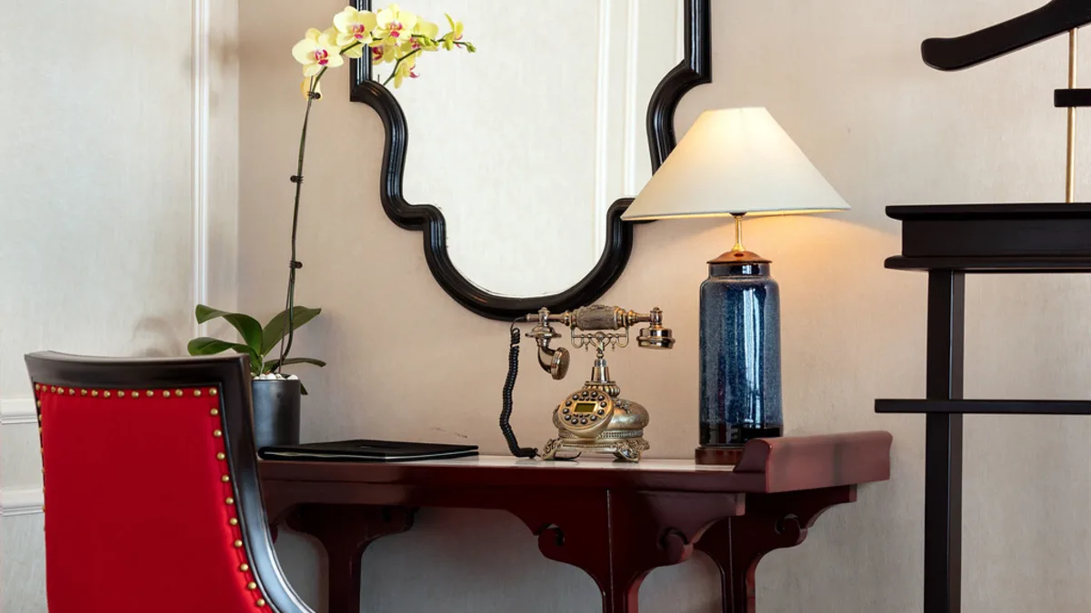 Writing desk in the Premium Terrace Suite on Orchid Premium Cruise