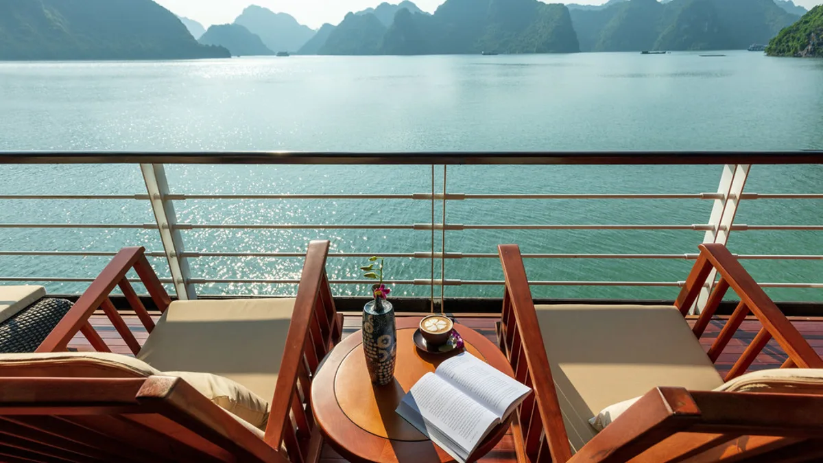 Private balcony of the Terrace Suite on Orchid Premium Cruise