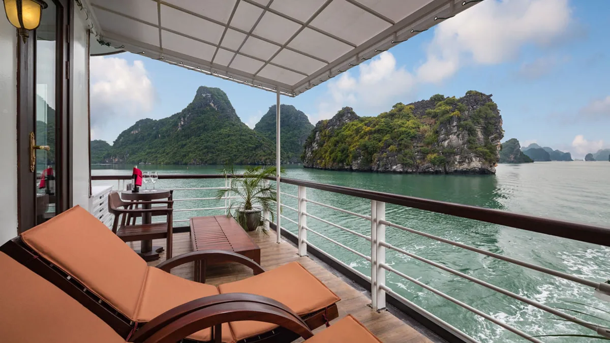 Private balcony of the Exclusive Suite on Orchid Trendy Cruise