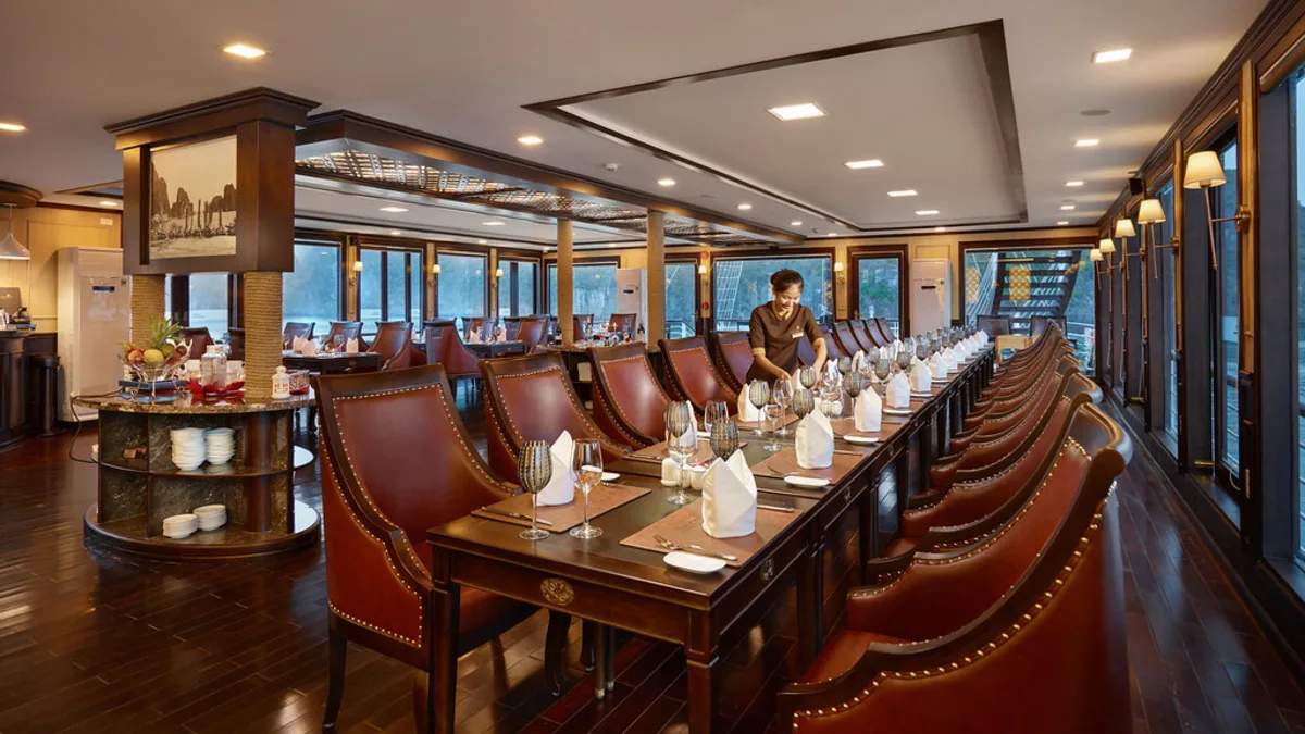 Indochine-themed restaurant on Orchid Trendy Cruise Indochine-themed restaurant on Orchid Trendy Cruise